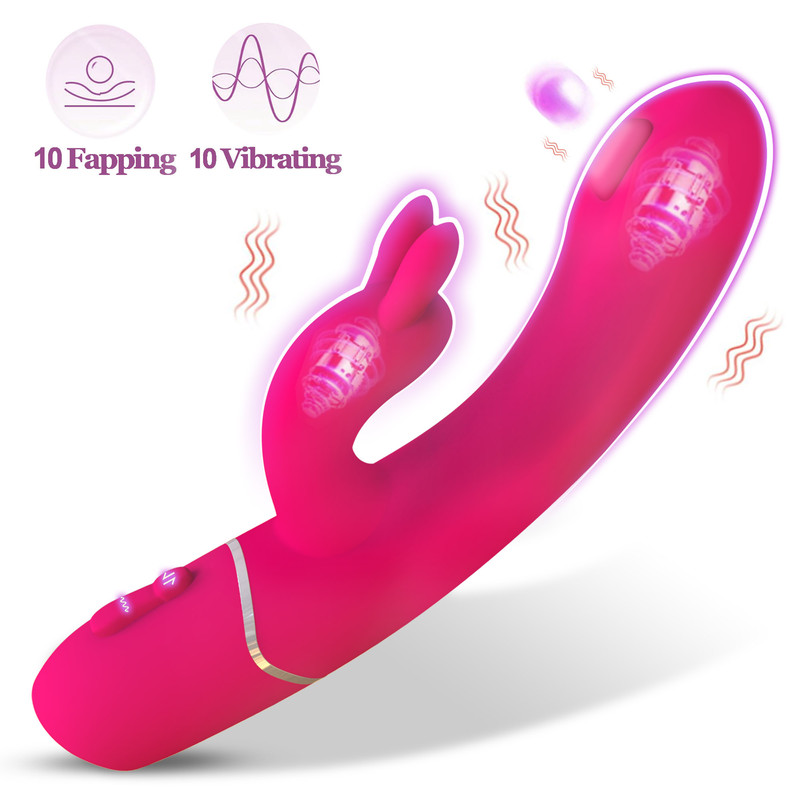 LETHIME Female Sex Toys 3 in 1 Rabbit Vibrator for Women, Massage Vibrator Adult Toy with 10 Thrusting \u0026 Vibrating Modes Silicone Stimulator Waterproof Sex Toy for Couples Pleasure